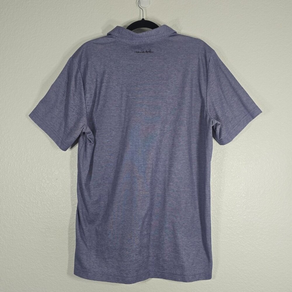 Travis Mathew Golf Polo Shirt Men Large Pineapple Drink in Pocket Purple Casual - Picture 7 of 8